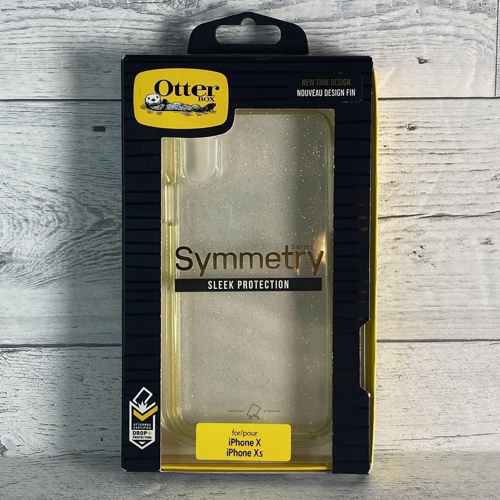 OtterBox Symmetry‎ Series Phone Case IPhone X Xs Clear Glitter Shockproof Slim